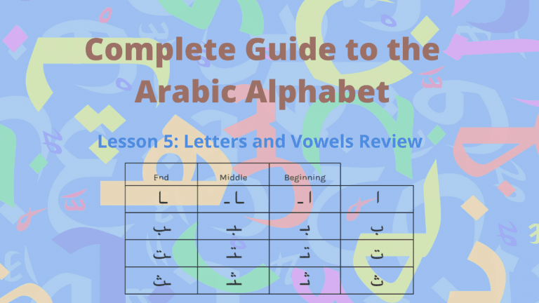 Arabic Letters and Vowels - Review 1 | Learn Arabic Online